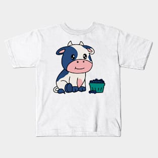 Blueberry Cow Kids T-Shirt